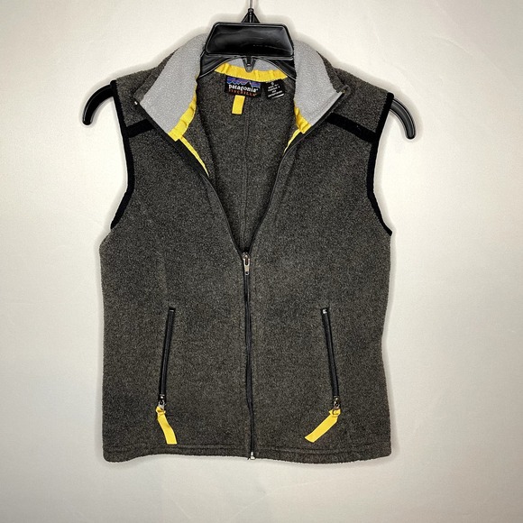 Patagonia Synchilla Womens Charcoal Gray Full Zip Fleece Vest Size Small - Picture 1 of 5